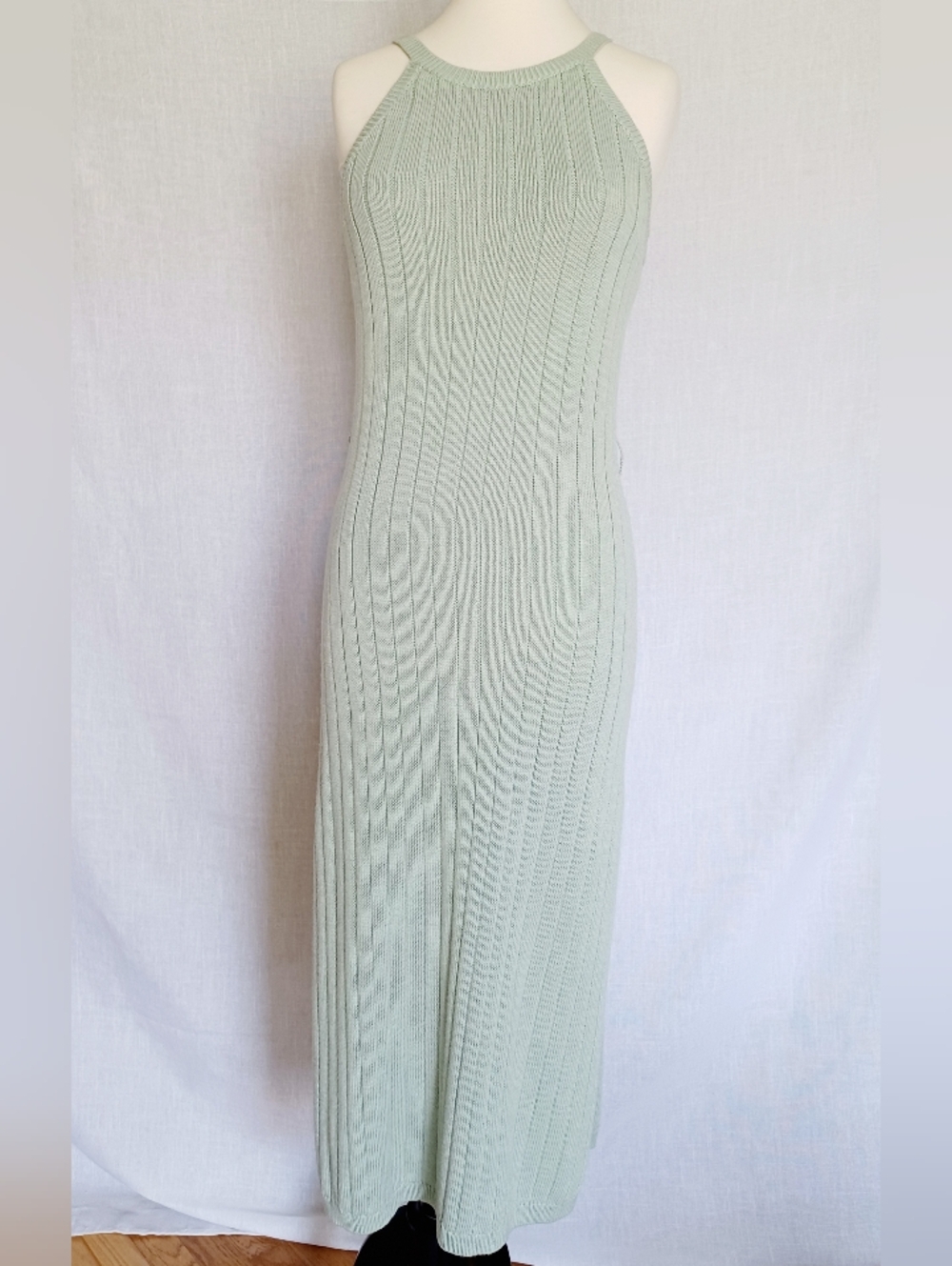 Promesa Sleeveless Ribbed Maxi Dress in Sage